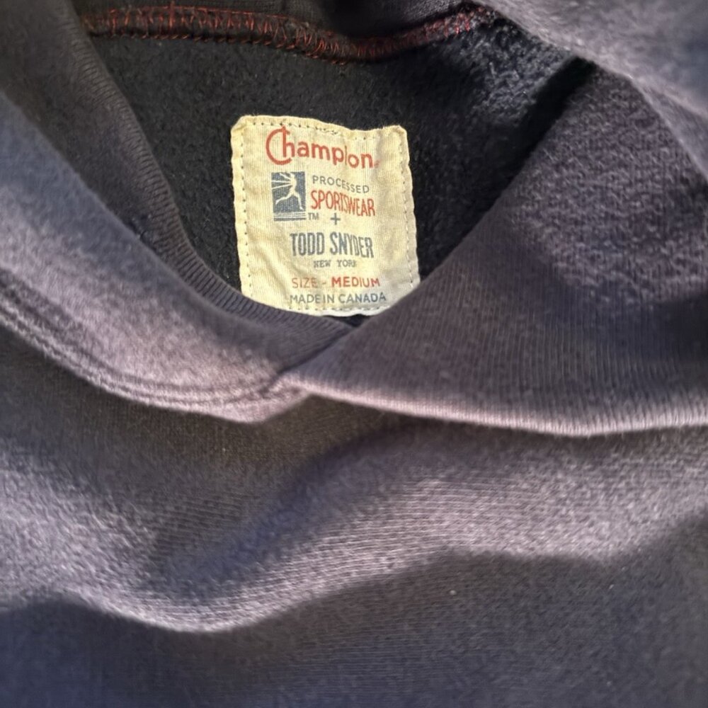 Todd Snyder x Champion Navy Blue Men's Medium Hoodie Excellent Condition - Picture 3 of 4